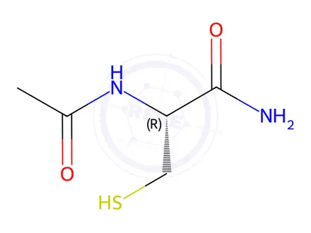 Chemical structure of N-Acetylcysteine Amide