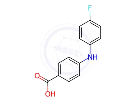 Chemical structure of 4-((4-Fluorophenyl)amino)benzoic acid