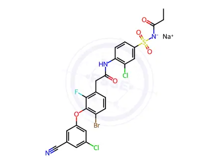 Chemical structure of Elsulfavirine Sodium