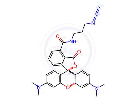 Chemical structure of TAMRA azide, 5-Isomer