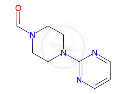 Chemical structure of 4-(Pyrimidin-2-yl)piperazine-1-carbaldehyde