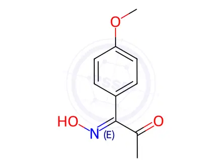 Chemical structure of 1,2-Propanedione, 1-(4-methoxyphenyl)-, 1-oxime