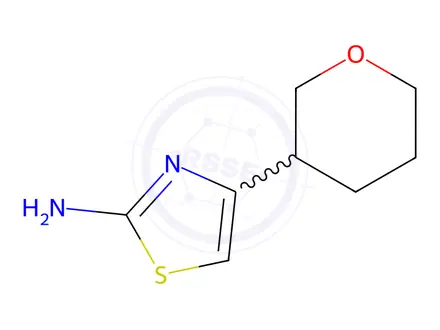Chemical structure of 4-(oxan-3-yl)-1,3-thiazol-2-amine