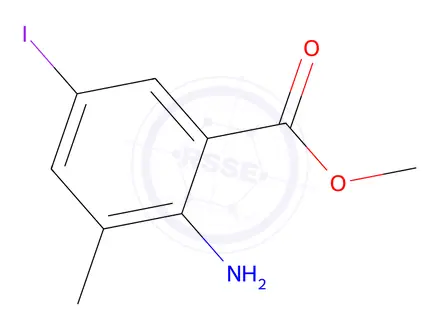 Chemical structure of 2-Amino-5-iodo-3-methylbenzoic Acid Methyl Ester