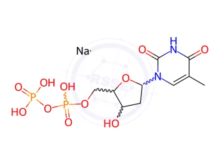 Chemical structure of Thymidine 5’-Diphosphate Sodium Salt