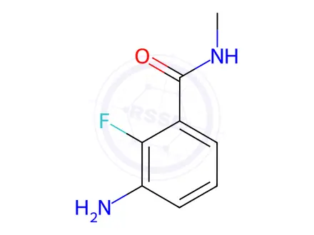 Chemical structure of 3-Amino-2-fluoro-N-methylbenzamide