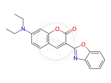 Chemical structure of 3-(benzoxazol-2-yl)-7-(diethylamino)-2-benzopyrone