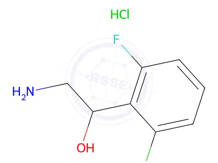 Chemical structure of 2-amino-1-(2-chloro-6-fluorophenyl)ethan-1-ol hydrochloride