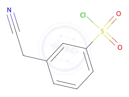 Chemical structure of 3-(cyanomethyl)benzene-1-sulfonyl chloride