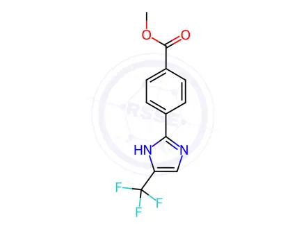 Chemical structure of Benzoic acid, 4-[5-(trifluoromethyl)-1H-imidazol-2-yl]-, methyl ester