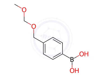 Chemical structure of (4-((Methoxymethoxy)methyl)phenyl)boronic acid