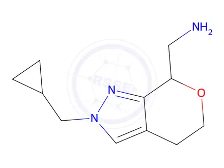 Chemical structure of (2-(Cyclopropylmethyl)-2,4,5,7-tetrahydropyrano[3,4-c]pyrazol-7-yl)methanamine