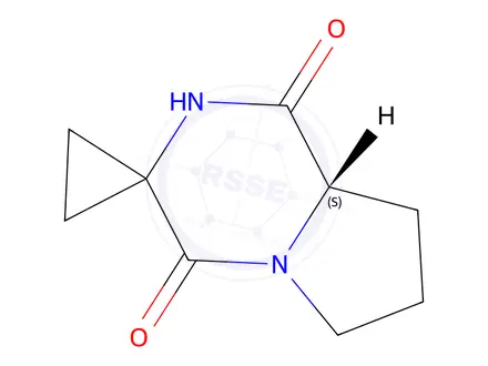 Chemical structure of Spiro[cyclopropane-1,3(4H)-pyrrolo[1,2-a]pyrazine]-1,4(2H)-dione, tetrahydro-, (8aS)-(9CI)