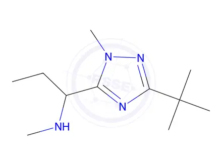 Chemical structure of 1-(3-(Tert-butyl)-1-methyl-1h-1,2,4-triazol-5-yl)-N-methylpropan-1-amine