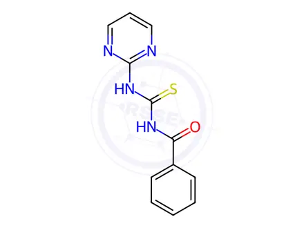 Chemical structure of N-(Pyrimidin-2-ylcarbamothioyl)benzamide
