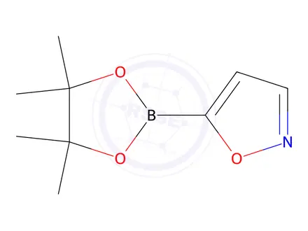 Chemical structure of 5-(4,4,5,5-Tetramethyl-1,3,2-dioxaborolan-2-yl)isoxazole
