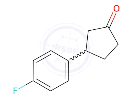 Chemical structure of 3-(4-Fluorophenyl)cyclopentanone