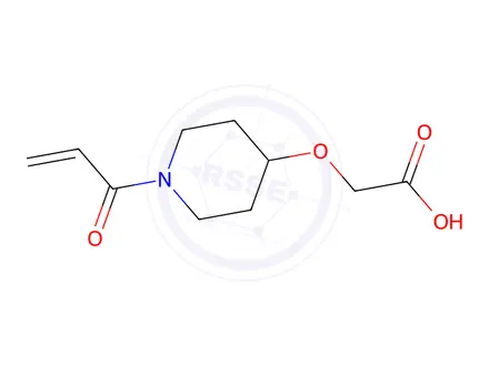 Chemical structure of 2-{[1-(prop-2-enoyl)piperidin-4-yl]oxy}acetic acid