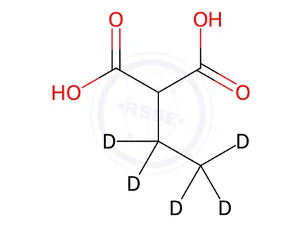 Chemical structure of Ethyl-d5-Malonic Acid