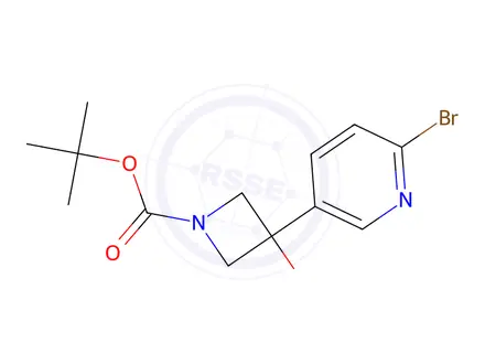 Chemical structure of tert-Butyl 3-(6-bromopyridin-3-yl)-3-hydroxyazetidine-1-carboxylate
