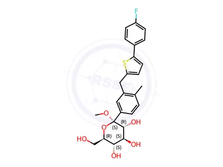 Chemical structure of 2-Methoxy Canagliflozin