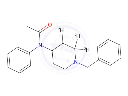 Chemical structure of 1-Benzyl-4-(N-phenylacetamido)piperidine-d3