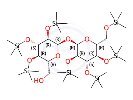 Chemical structure of α,α-Trehalose hepta-O-(Trimethylsilyl)