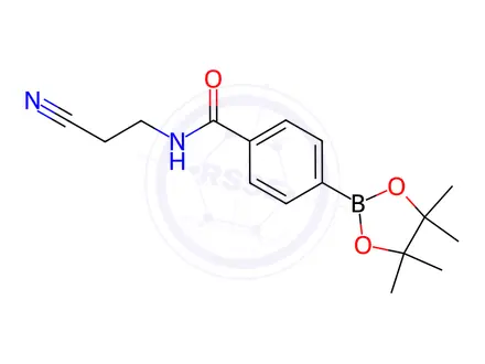 Chemical structure of N-(2-Cyanoethyl)-4-(4,4,5,5-tetramethyl-1,3,2-dioxaborolan-2-yl)benzamide