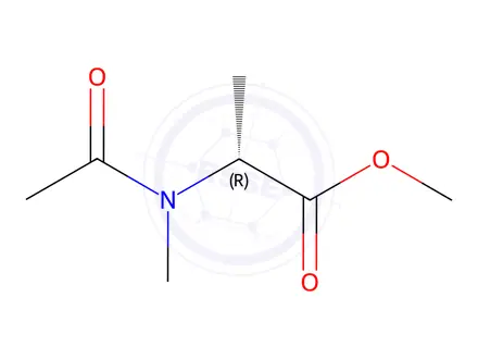 Chemical structure of methyl N-acetyl-N-methyl-D-alaninate