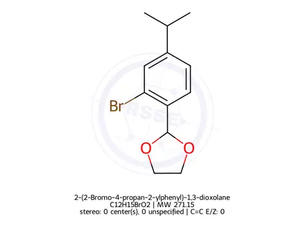 Chemical structure of 2-(2-Bromo-4-propan-2-ylphenyl)-1,3-dioxolane
