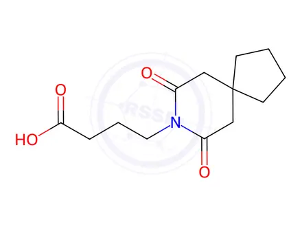 Chemical structure of 7,9-Dioxo-8-azaspiro[4.5]decane-8-butanoic Acid