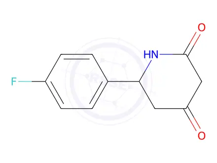 Chemical structure of 6-(4-Fluorophenyl)piperidine-2,4-dione