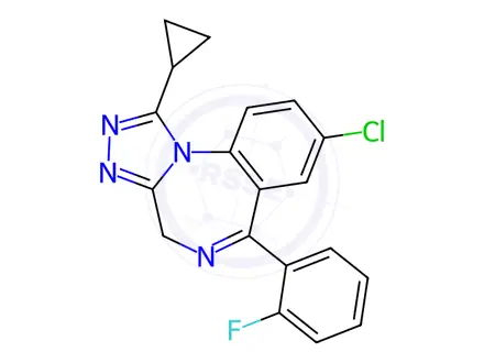 Chemical structure of Cyclopropylflualprazolam