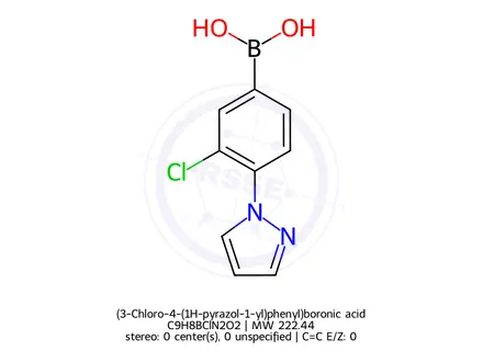 Chemical structure of (3-Chloro-4-(1H-pyrazol-1-yl)phenyl)boronic acid
