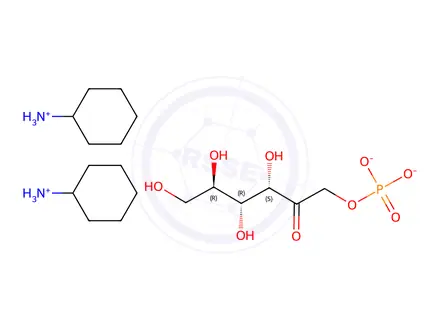 Chemical structure of D-FRUCTOSE 1-PHOSPHATE DI(CYCLOHEXYL-*AM MONIUM)