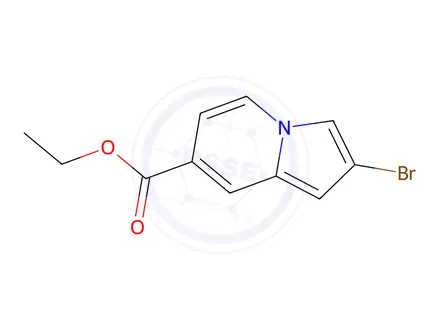 Chemical structure of Ethyl 2-bromoindolizine-7-carboxylate