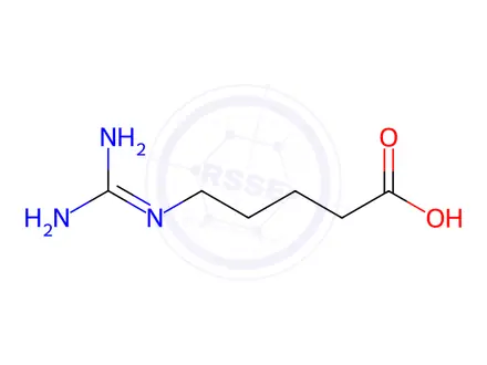 Chemical structure of 5-Guanidinopentanoic acid