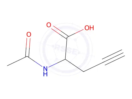 Chemical structure of 2-(Acetylamino)-4-pentynoic acid