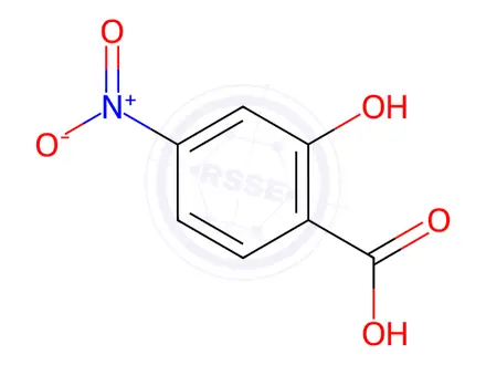 Chemical structure of 4-Nitrosalicylic acid