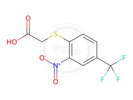 Chemical structure of 2-{[2-Nitro-4-(trifluoromethyl)phenyl]sulfanyl}acetic Acid