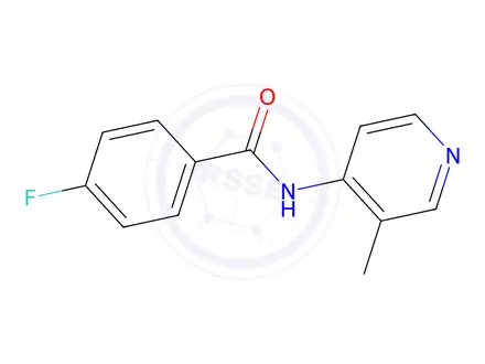 Chemical structure of 4-Fluoro-N-(3-methylpyridin-4-yl)benzamide