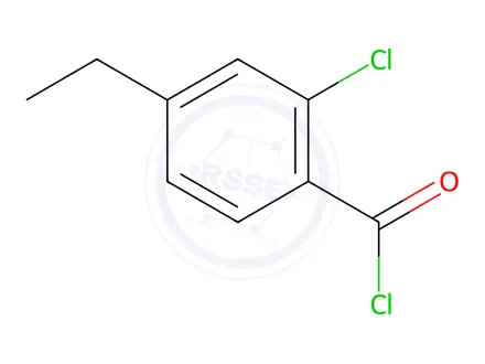 Chemical structure of Benzoyl chloride, 2-chloro-4-ethyl-(9CI)