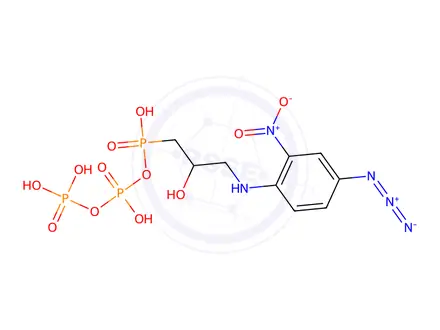 Chemical structure of 2-((4-azido-2-nitrophenyl)amino)propyl triphosphate