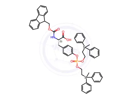 Chemical structure of Fmoc-Tyr(PO3(MDPSE)2)-OH