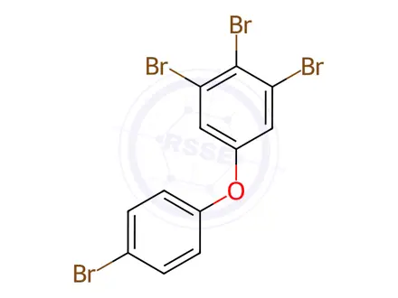 Chemical structure of 3,4,4',5-Tetrabromodiphenyl Ether