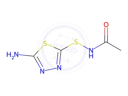 Chemical structure of N-((5-Amino-1,3,4-thiadiazol-2-yl)thio)acetamide