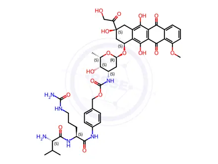 Chemical structure of Val-Cit-PABC-DOX