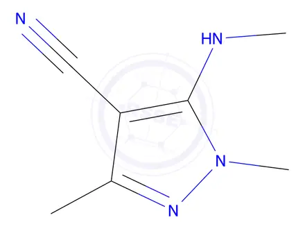 Chemical structure of 1,3-Dimethyl-5-(methylamino)-1h-pyrazole-4-carbonitrile