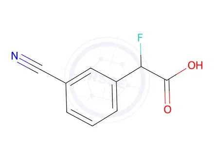 Chemical structure of 2-(3-Cyanophenyl)-2-fluoroacetic acid