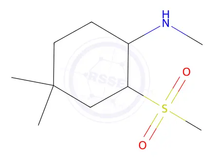 Chemical structure of n,4,4-Trimethyl-2-(methylsulfonyl)cyclohexan-1-amine